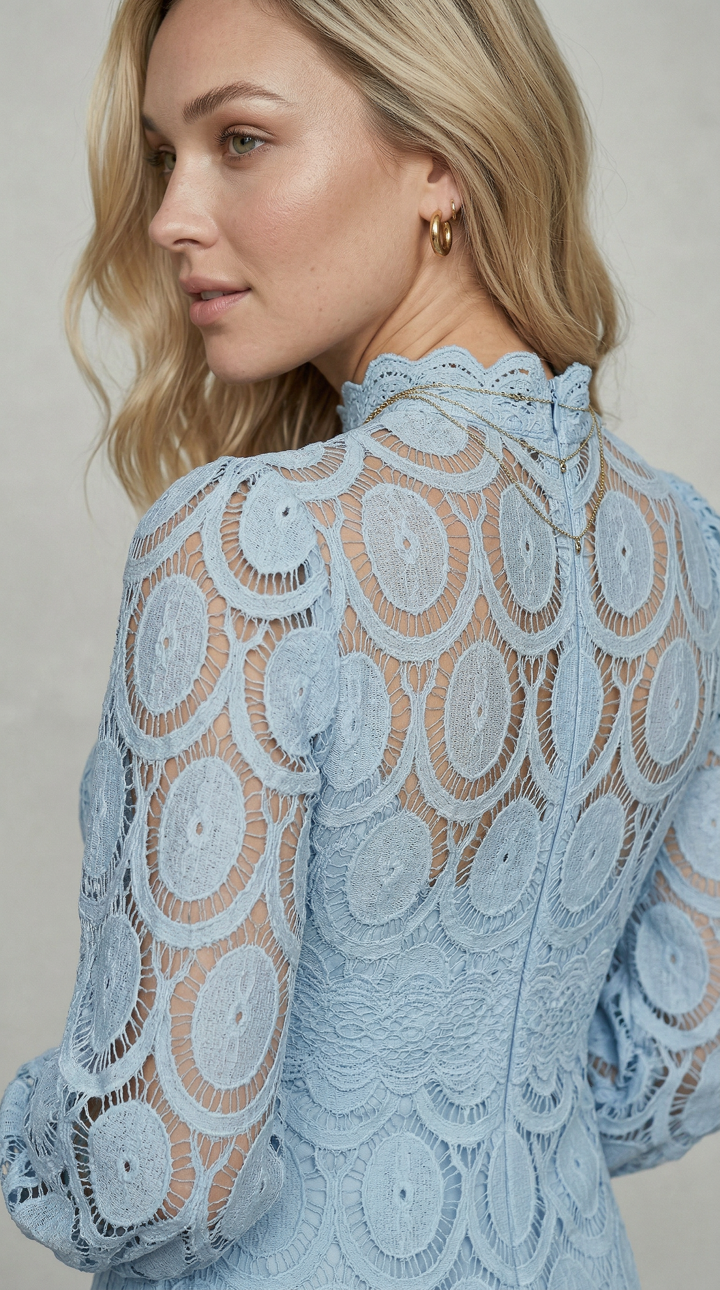 Valentina | Lace Dress - Azurro