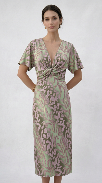 Julie | Abito lungo con scollo a V