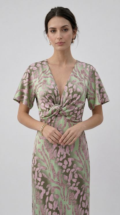 Julie | Abito lungo con scollo a V