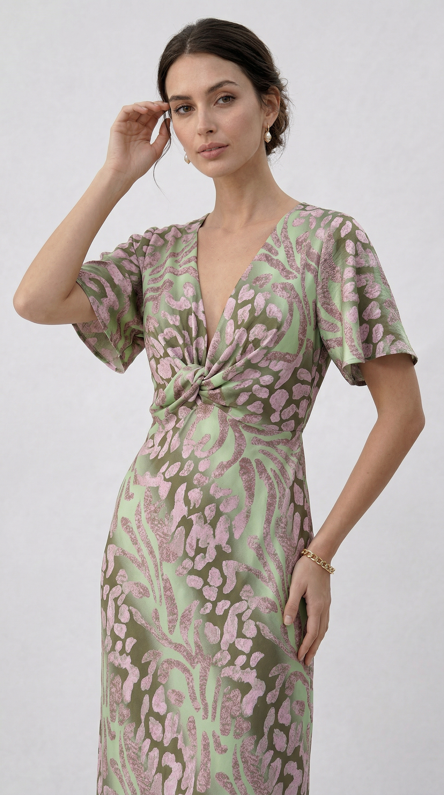 Julie | Abito lungo con scollo a V