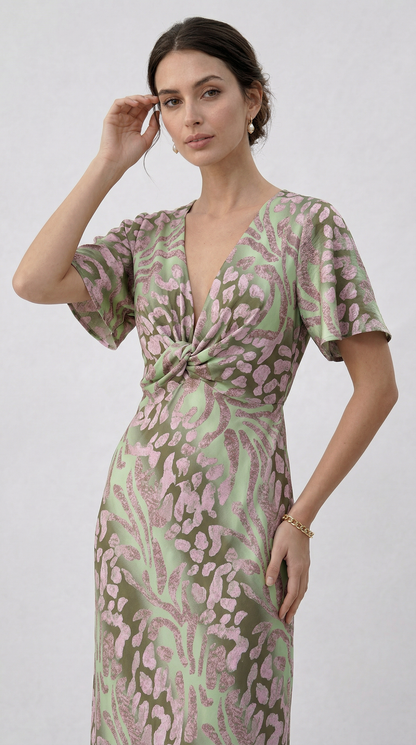 Julie | Abito lungo con scollo a V