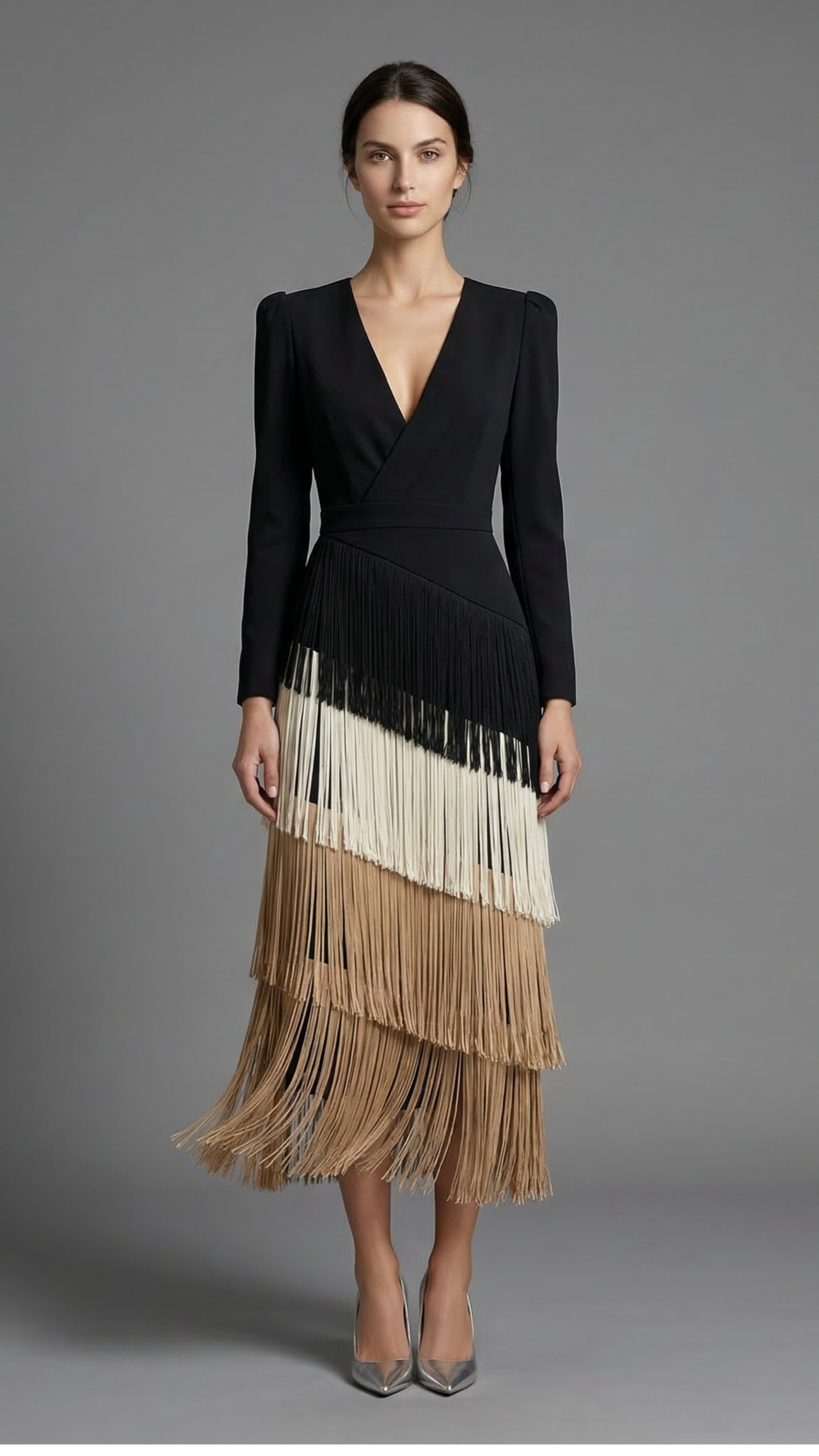 Clara | Abito elegante con frange