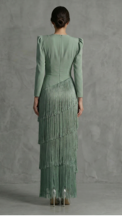 Clara | Abito elegante con frange