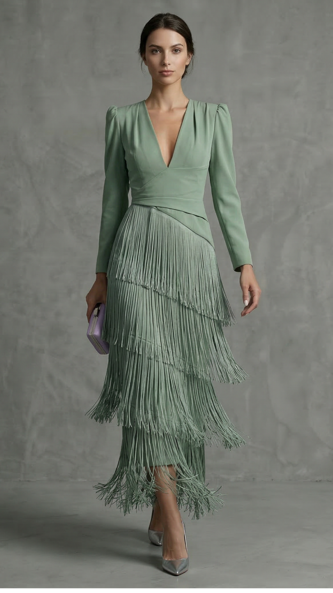 Clara | Abito elegante con frange