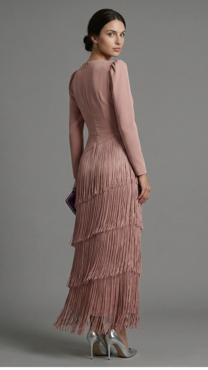 Clara | Abito elegante con frange