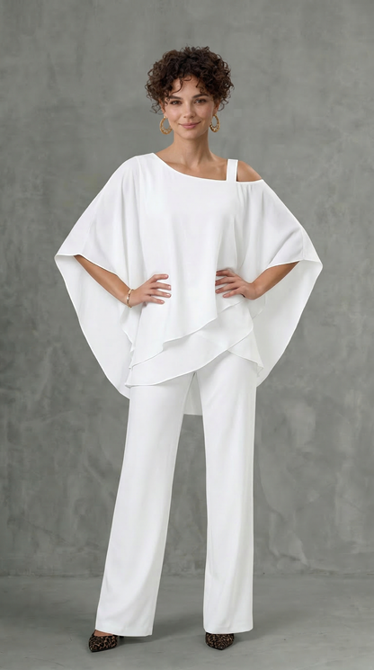 Mariella | Completo elegante due pezzi blanco