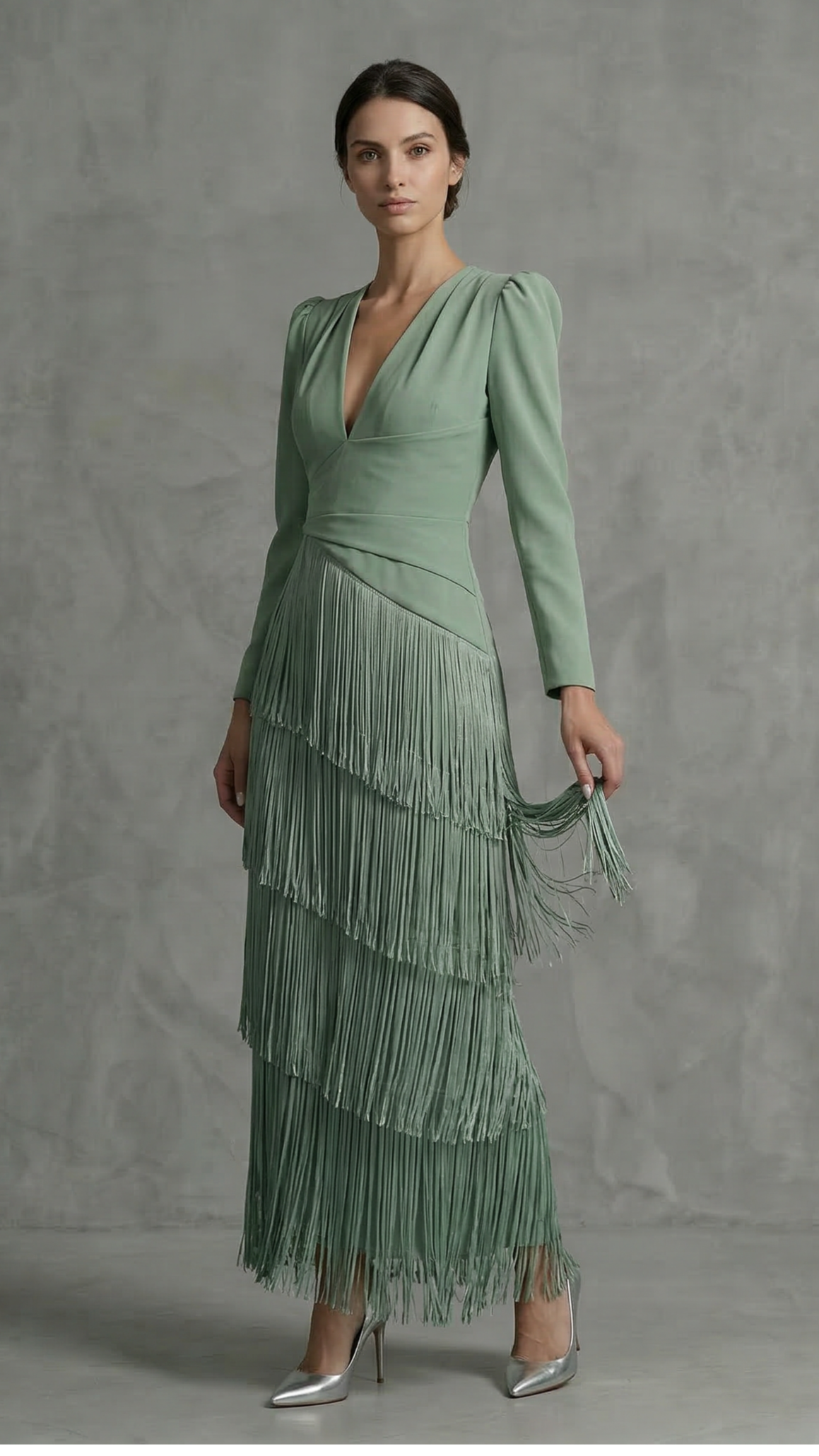 Clara | Abito elegante con frange