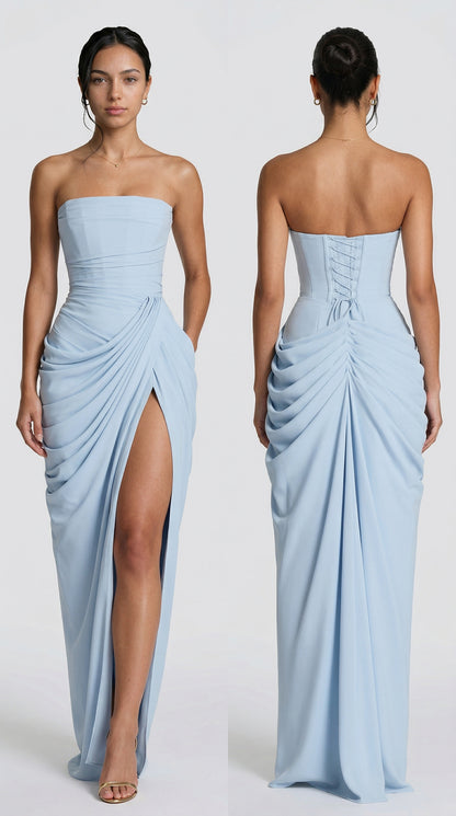 Julie | Mazi Dress - Azzurro