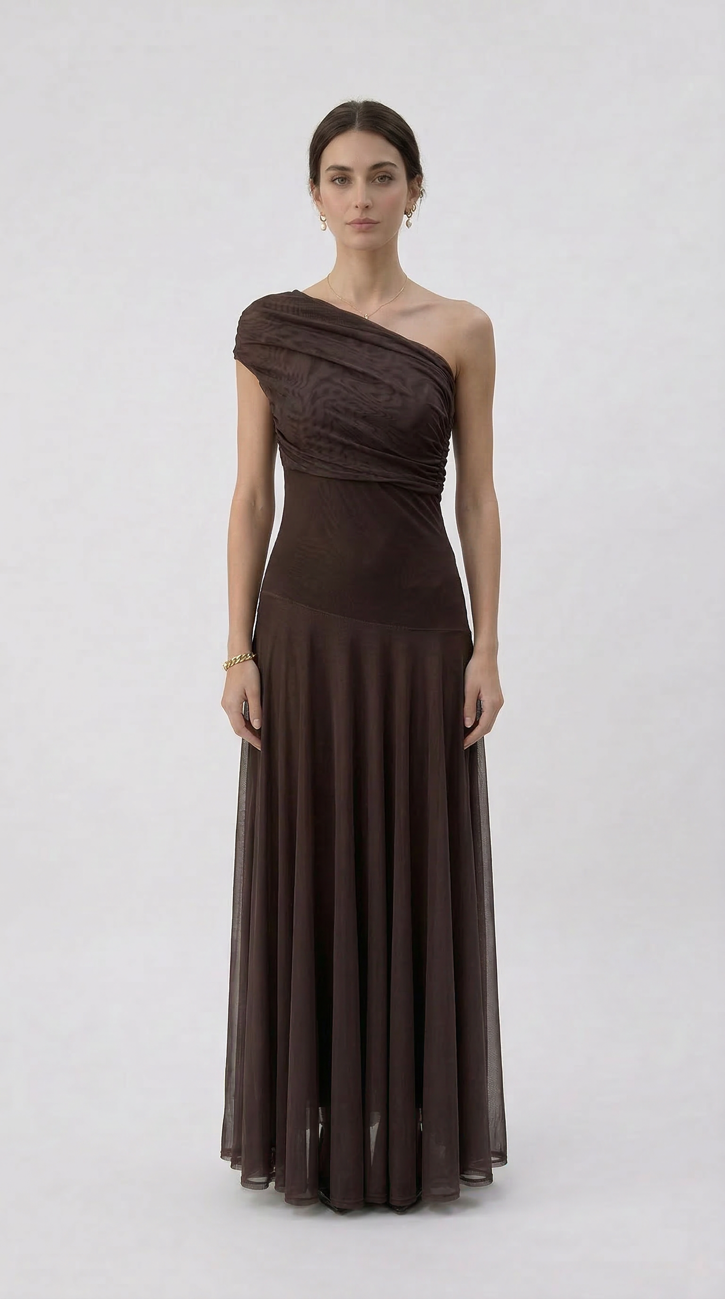 GIORGINA | Abito lungo firmato - Marrone