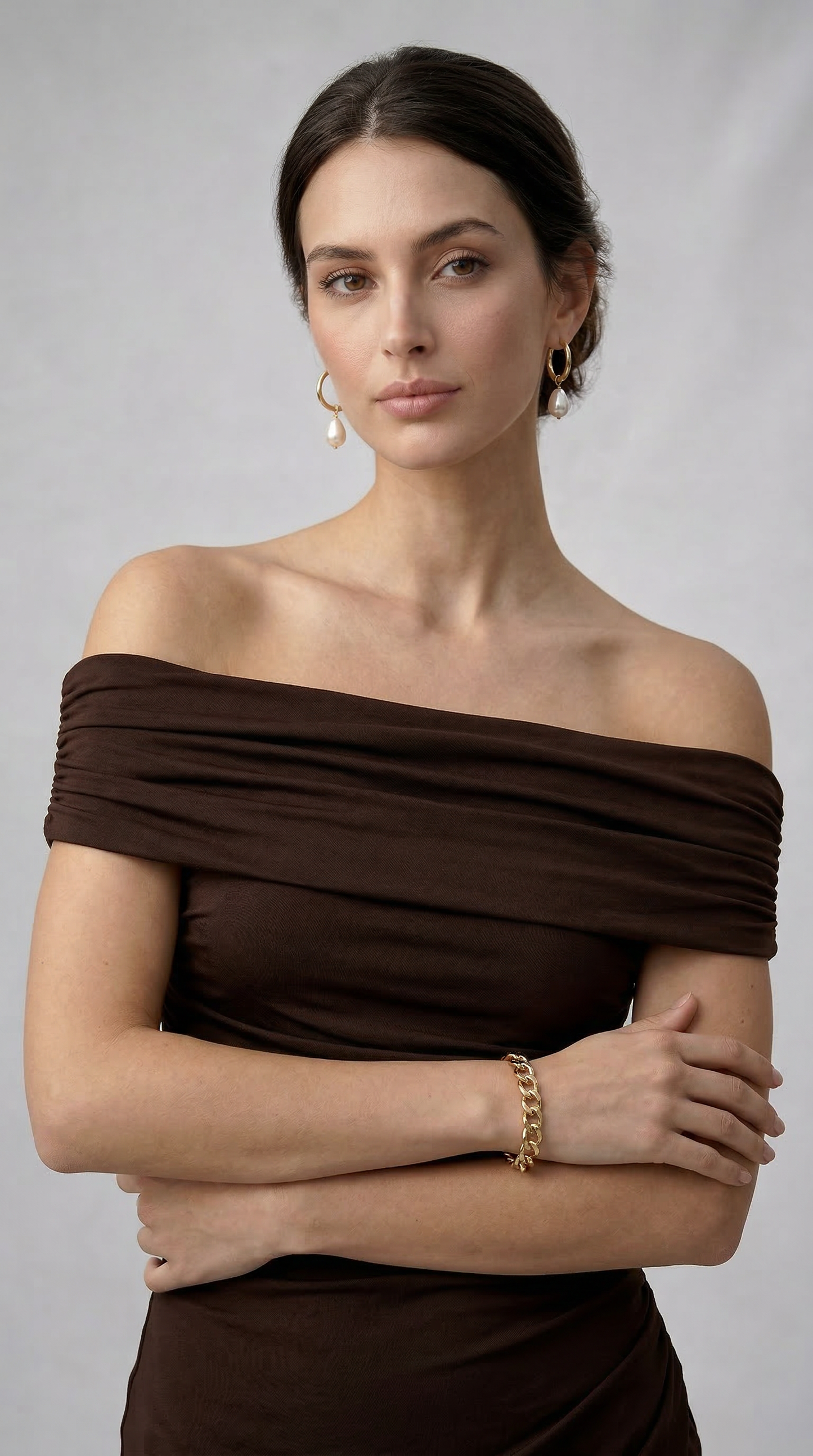 GIORGINA | Abito lungo firmato - Marrone