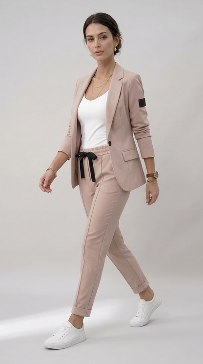 Tailleur Ginevra (Giacca + Pantaloni)-Beige