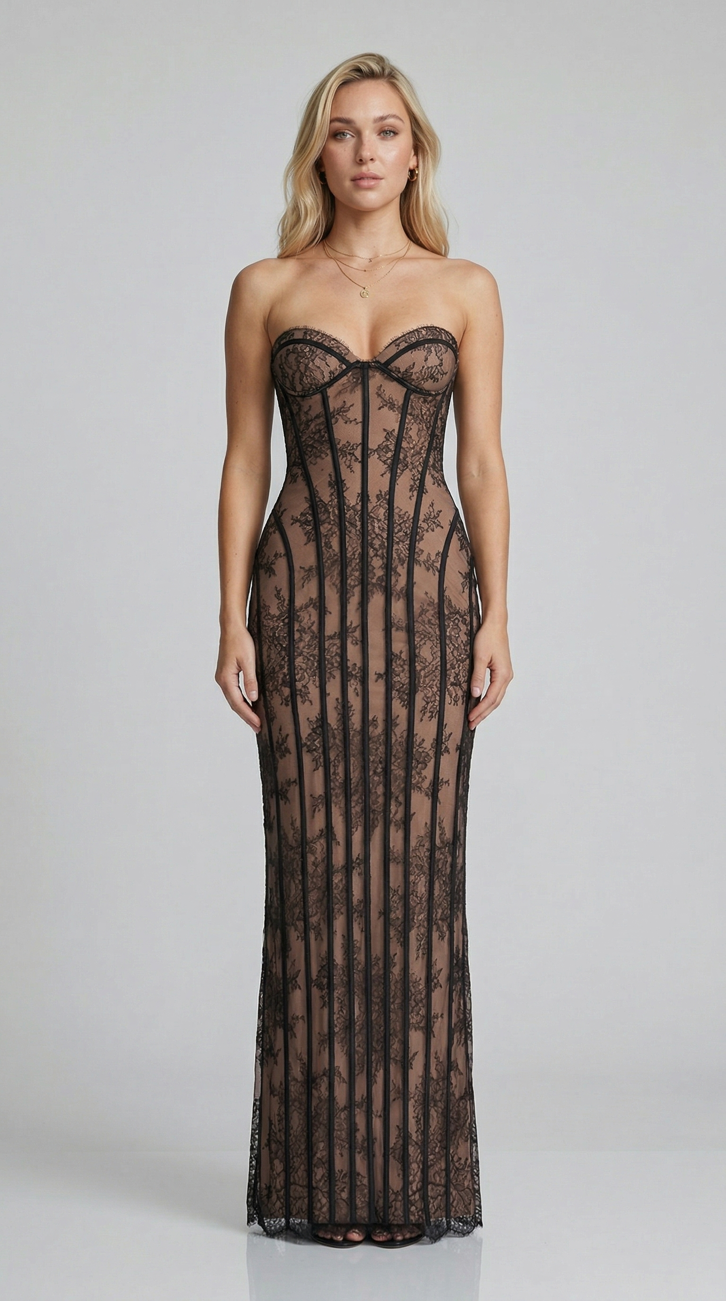 Chloe | Maxii Dress - Pizzo Nero