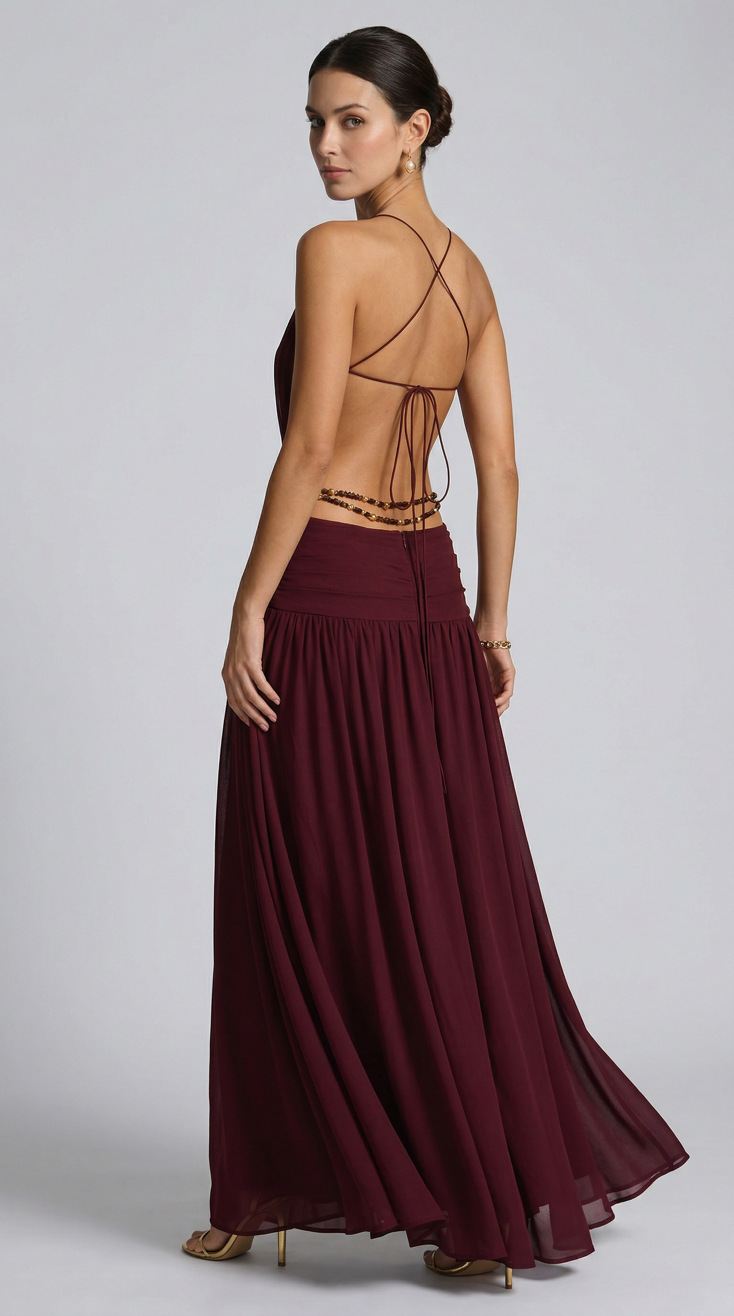 Indianna Maxi Dress - Cherry Lacquer