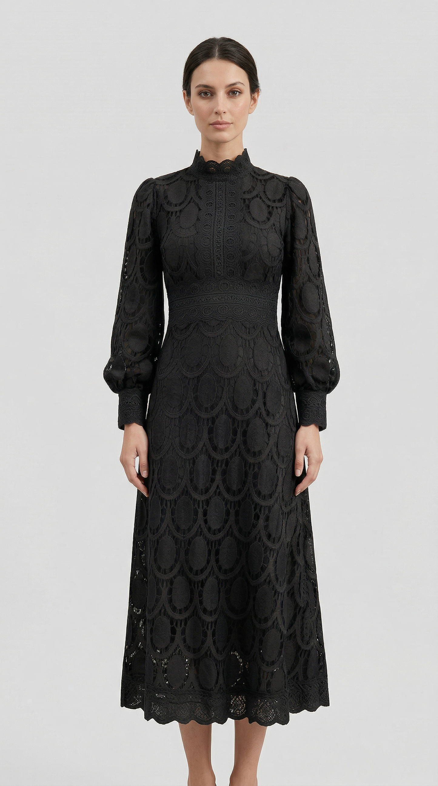 Valentina | Lace Dress - Nero