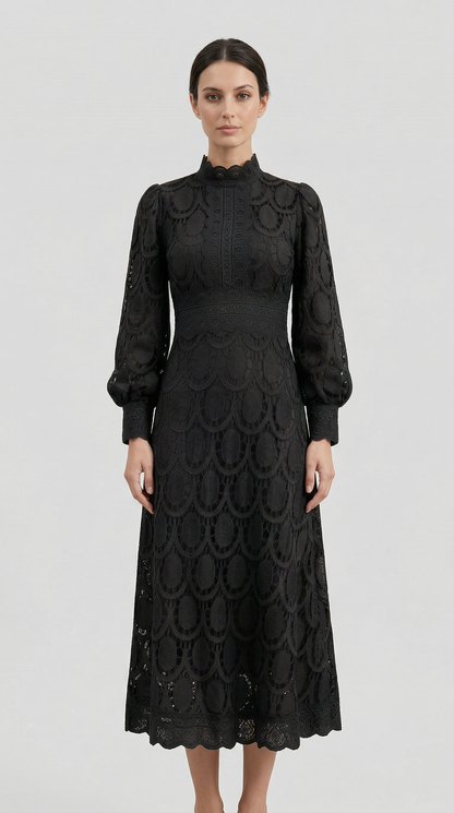 Valentina | Lace Dress - Nero