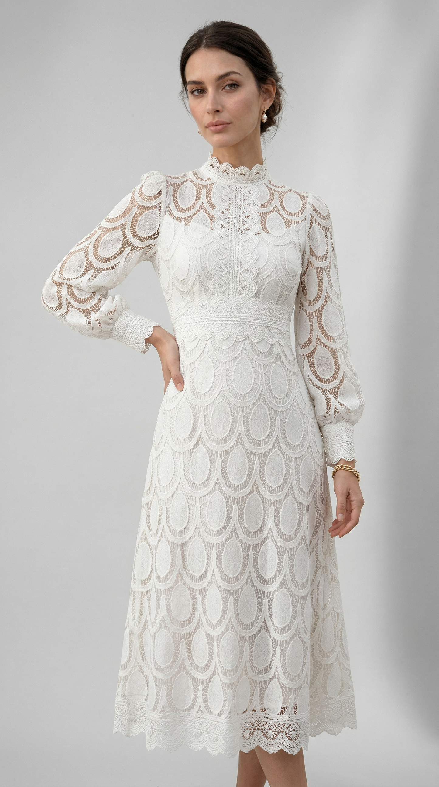 Valentina | Lace Dress - Bianco