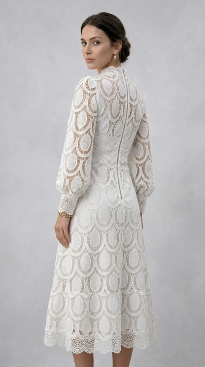 Valentina | Lace Dress - Bianco