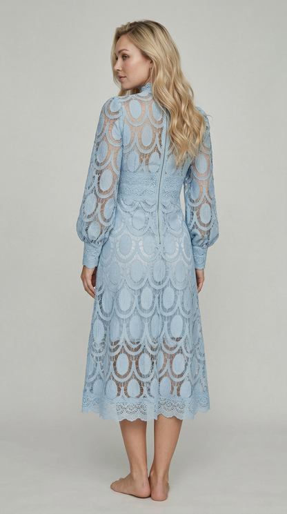 Valentina | Lace Dress - Azurro