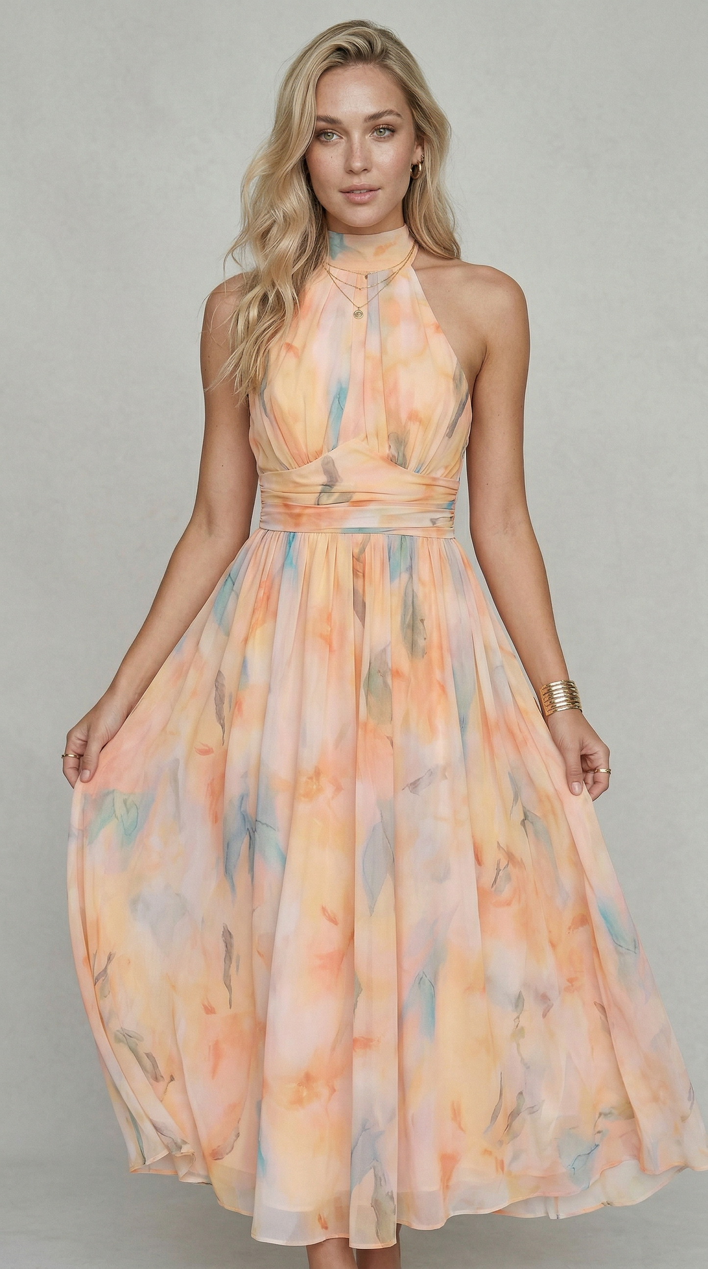 María™ – Abito Maxi Floreale Elegante