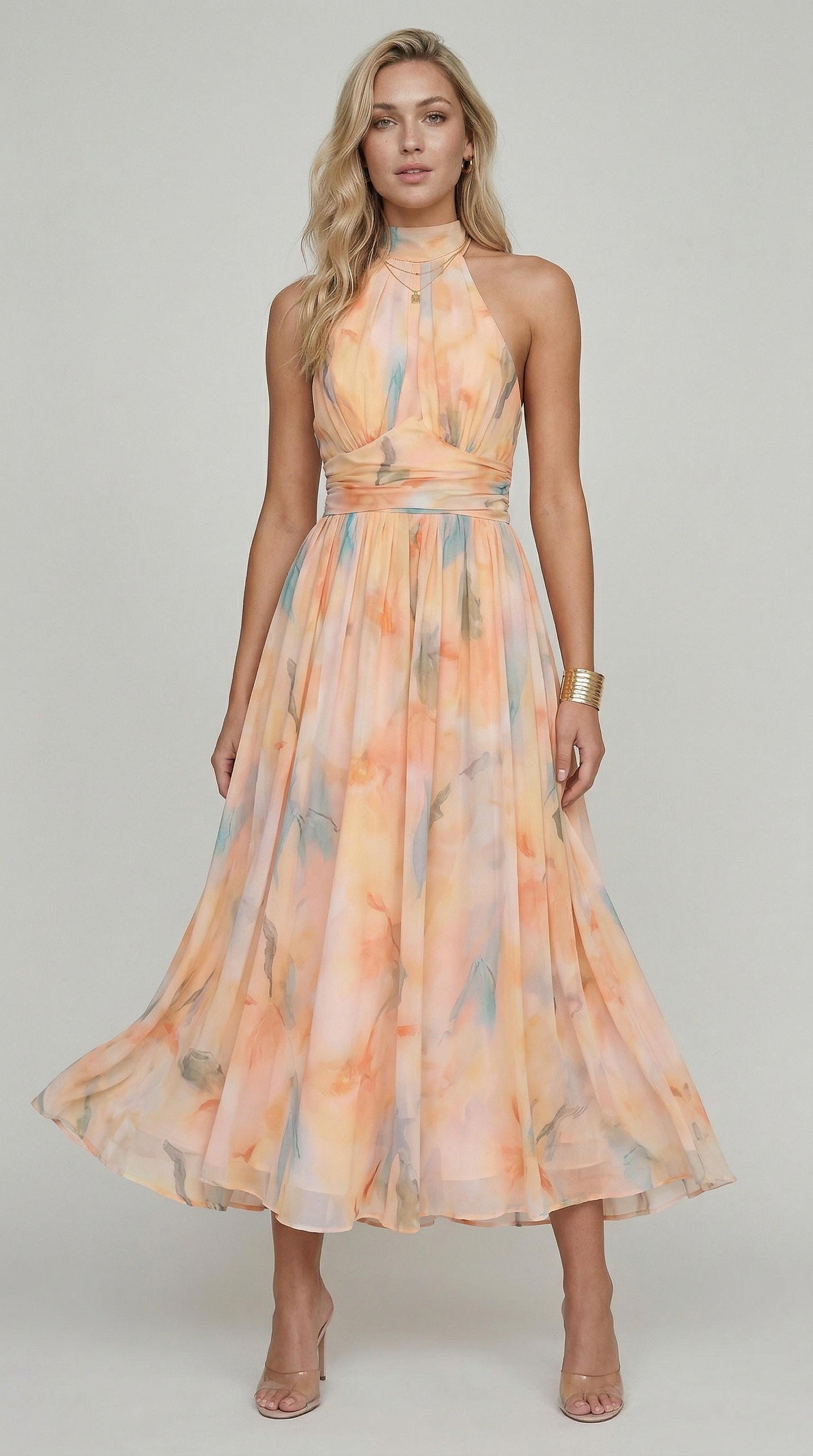 María™ – Abito Maxi Floreale Elegante