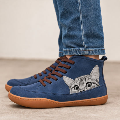 Stivaletti Funny blu indossati con jeans