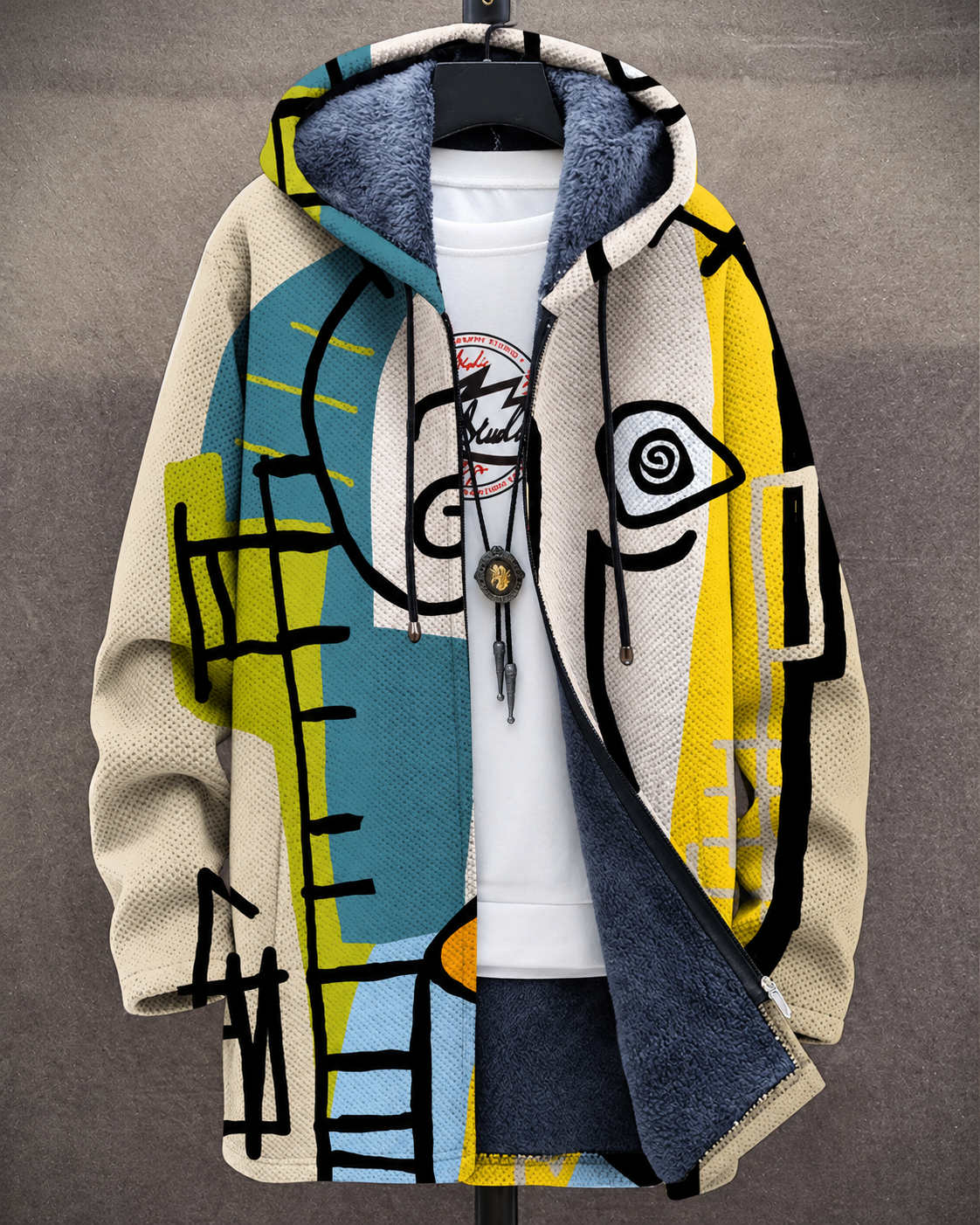 Gabriele | Cardigan Artistico con Cappuccio — vista prodotto