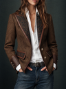 Gisèle | Blazer con inserti chevron stampati