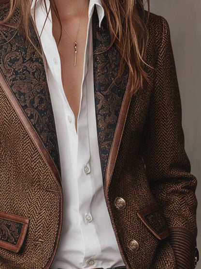 Gisèle — Blazer con inserti chevron stampati, vista 8