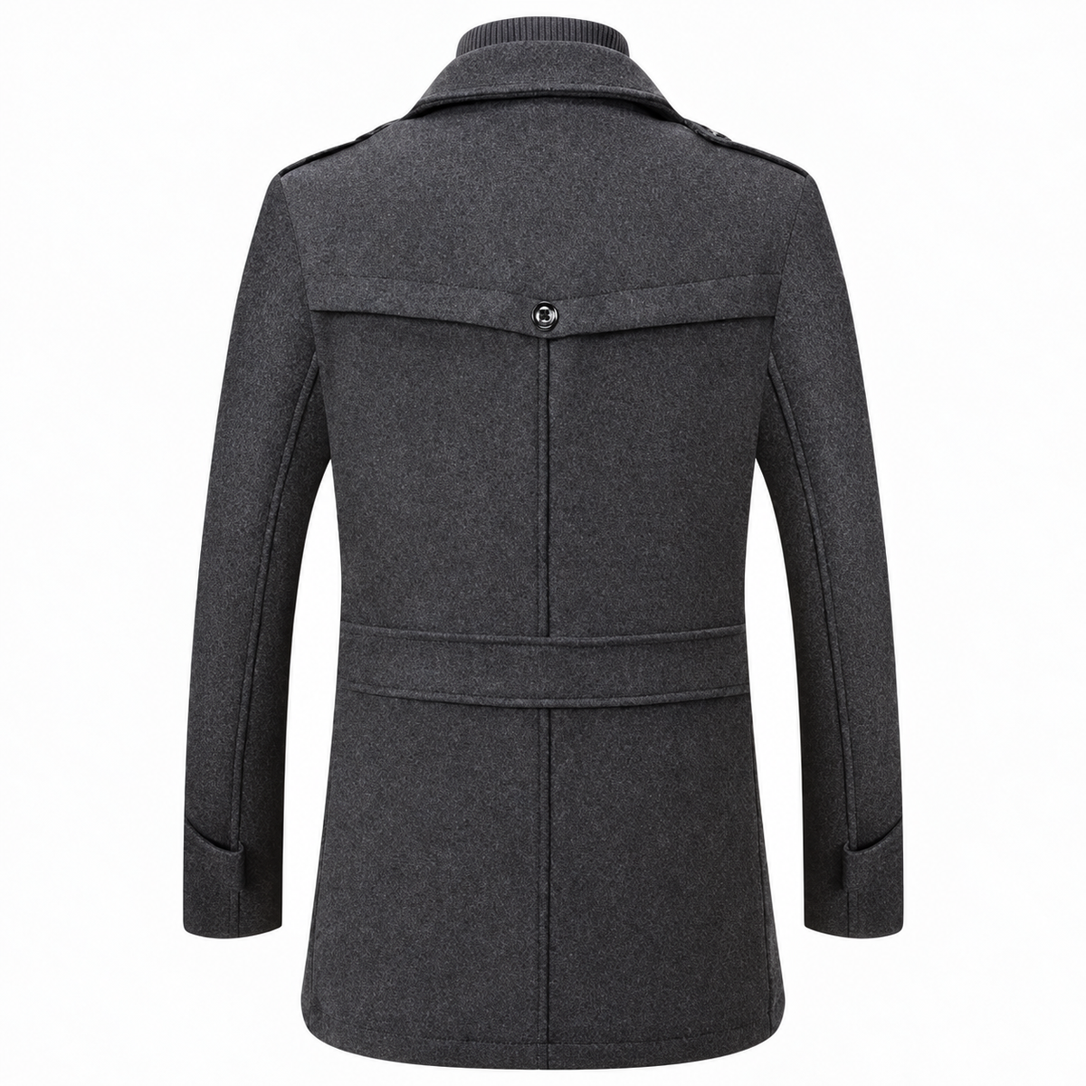 Gkiokas | Cappotto grigio, vista posteriore