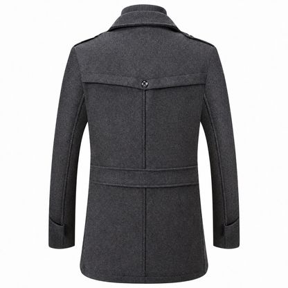 Gkiokas | Cappotto grigio, vista posteriore