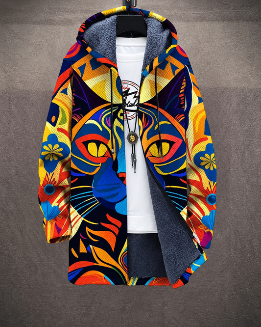 Gregorio | Cardigan Artistico con Cappuccio — vista prodotto