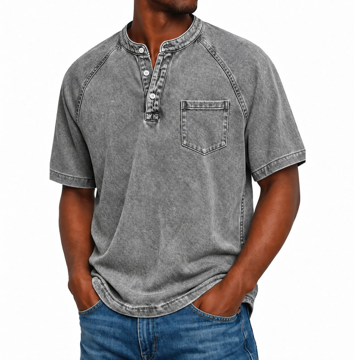 Henley Saltwater 2.0 in cotone vintage immagine 2