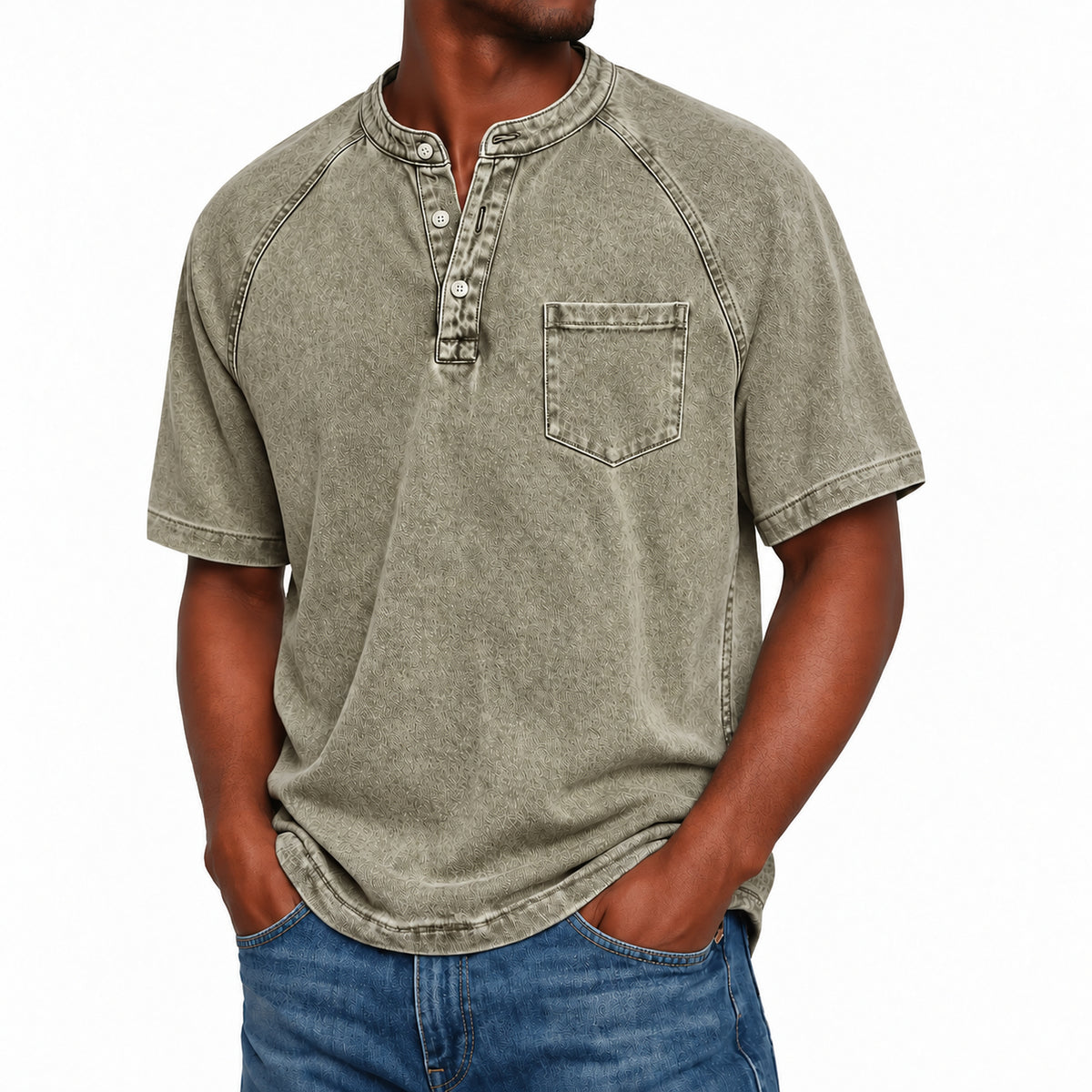 Henley Saltwater 2.0 in cotone vintage immagine 3