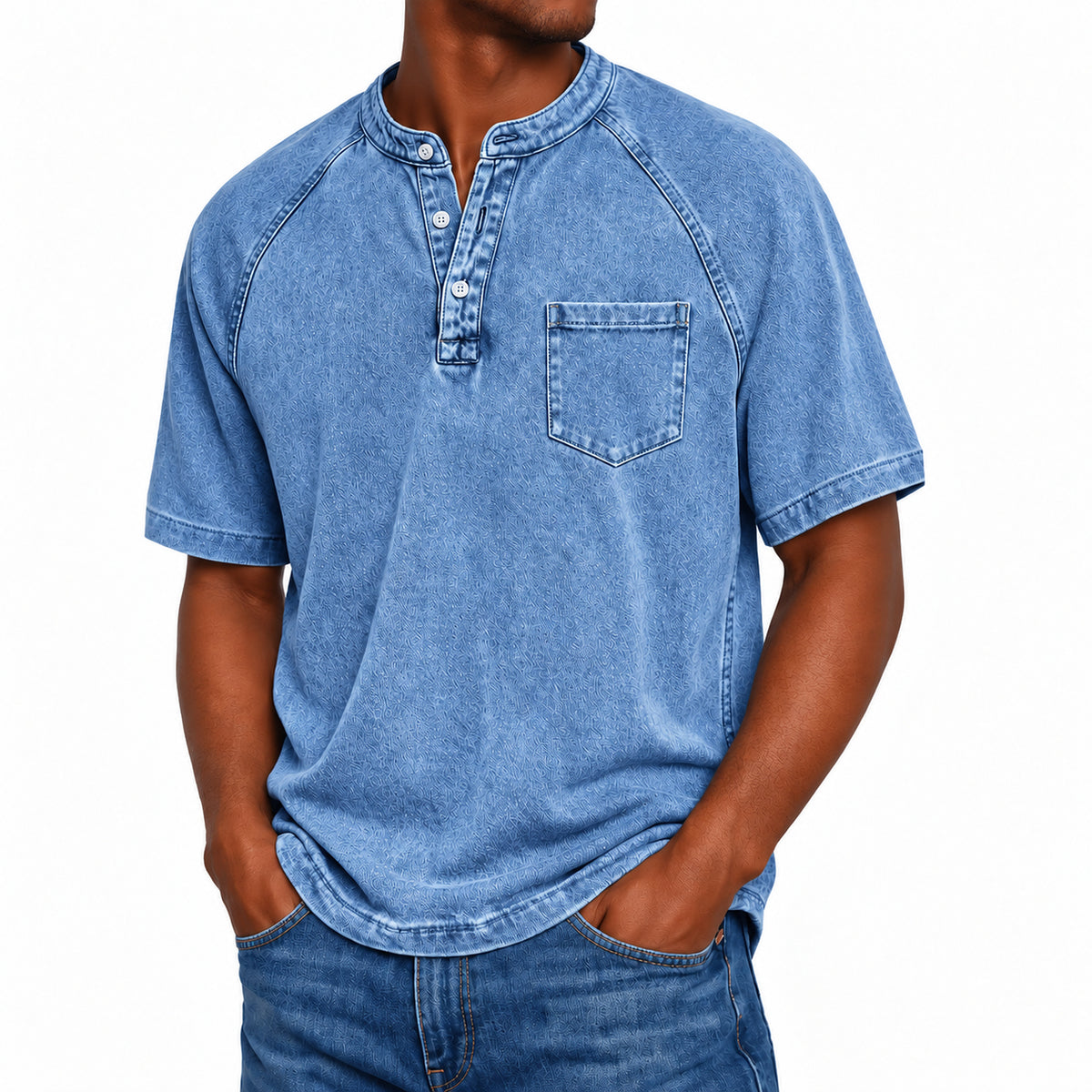 Henley Saltwater 2.0 in cotone vintage immagine 4