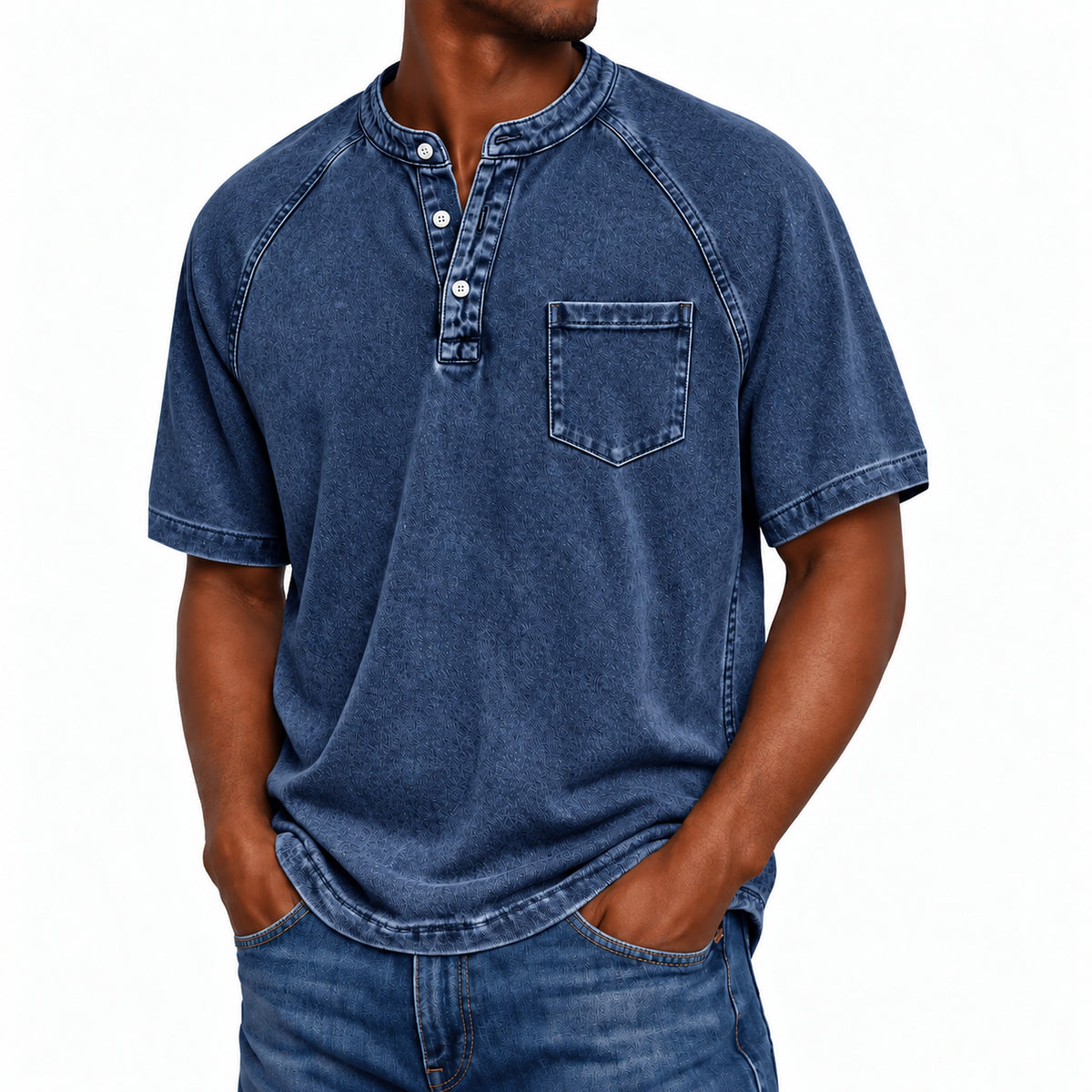 Henley Saltwater 2.0 in cotone vintage immagine 5