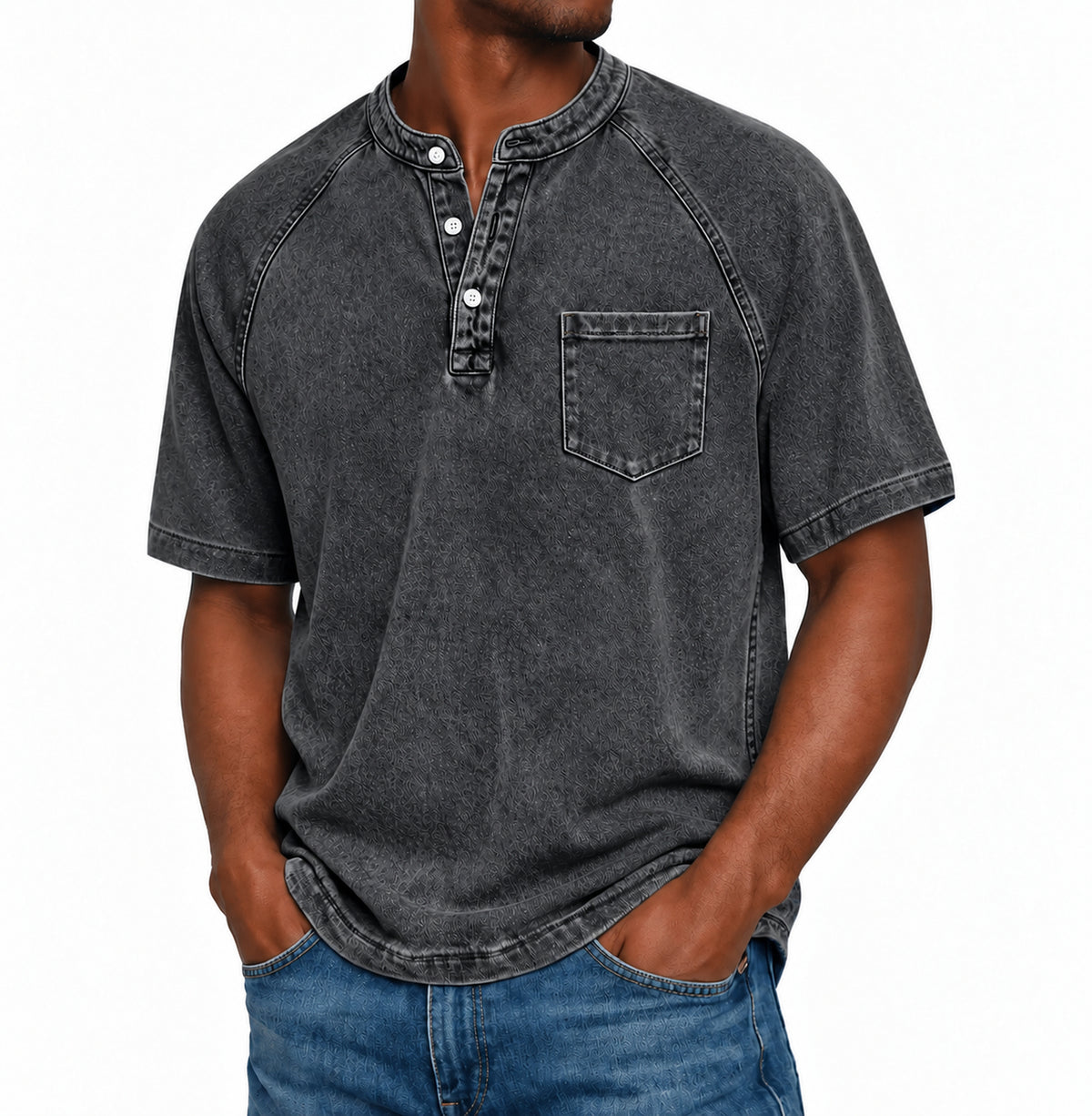 Henley Saltwater 2.0 in cotone vintage immagine 6