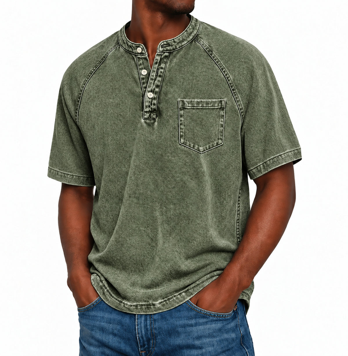 Henley Saltwater 2.0 in cotone vintage immagine 7