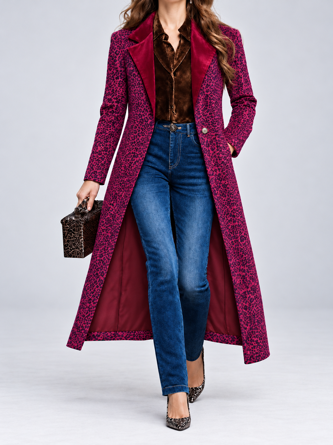 Lavinia, Cappotto lungo con motivo animalier, vista 1