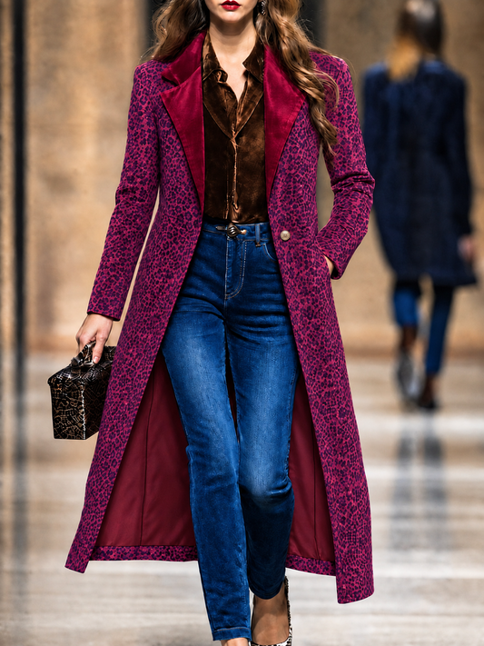 Lavinia, Cappotto lungo con motivo animalier, vista 2