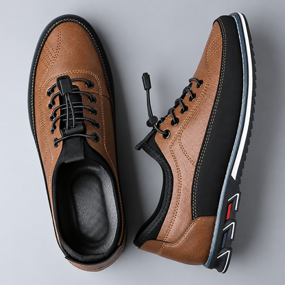 Lorenzo calzature artigianali marrone scuro | vista 2