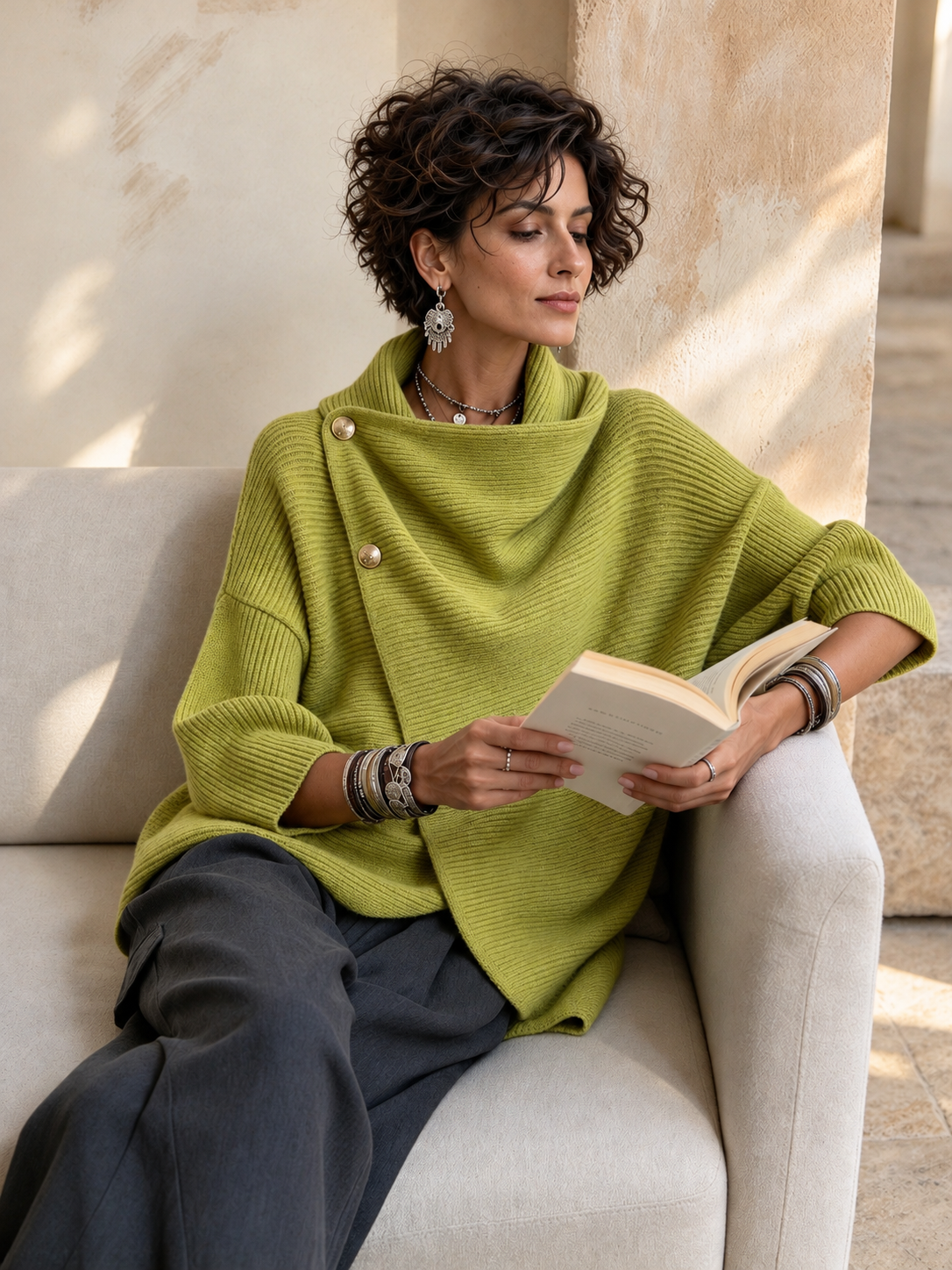 Maglia Asimmetrica con Bottoni - immagine 2