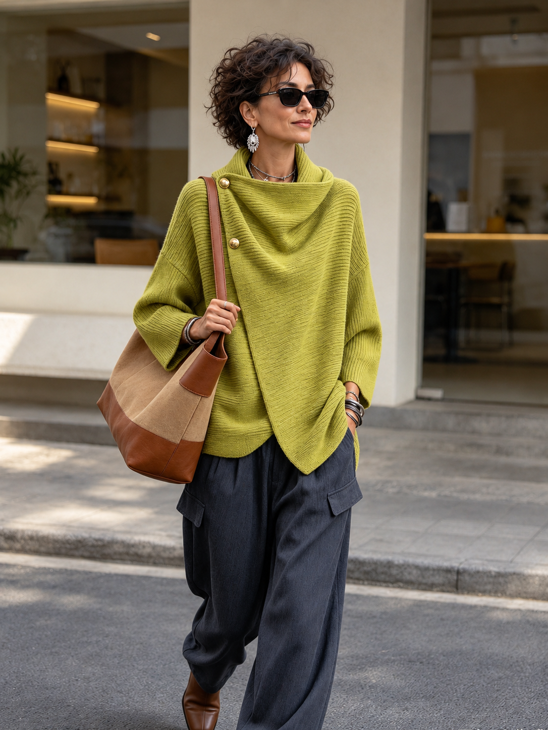 Maglia Asimmetrica con Bottoni - immagine 3