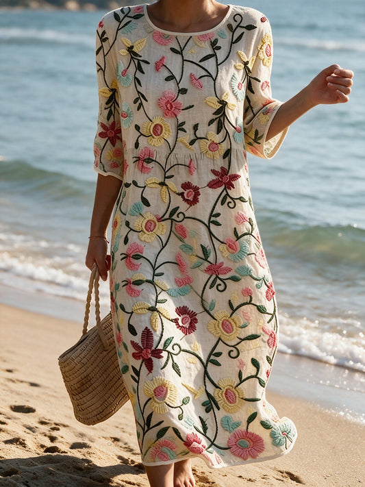 Abito casual da donna con fantasia multicolore