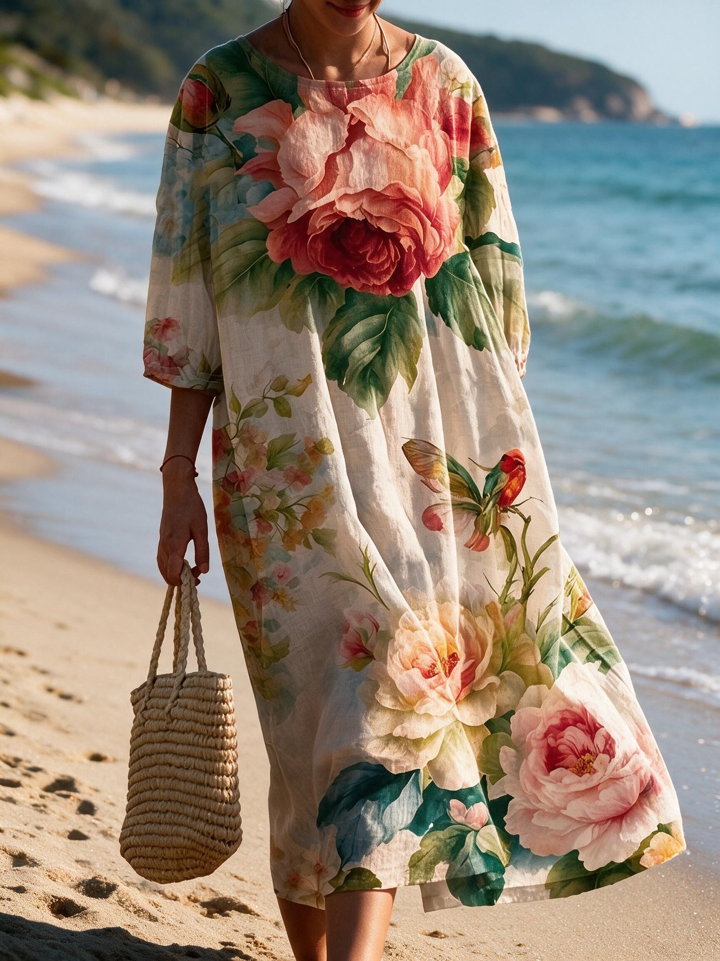 Abito casual da donna con stampa floreale