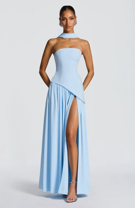 Aura Maxi Abito - Azzurro