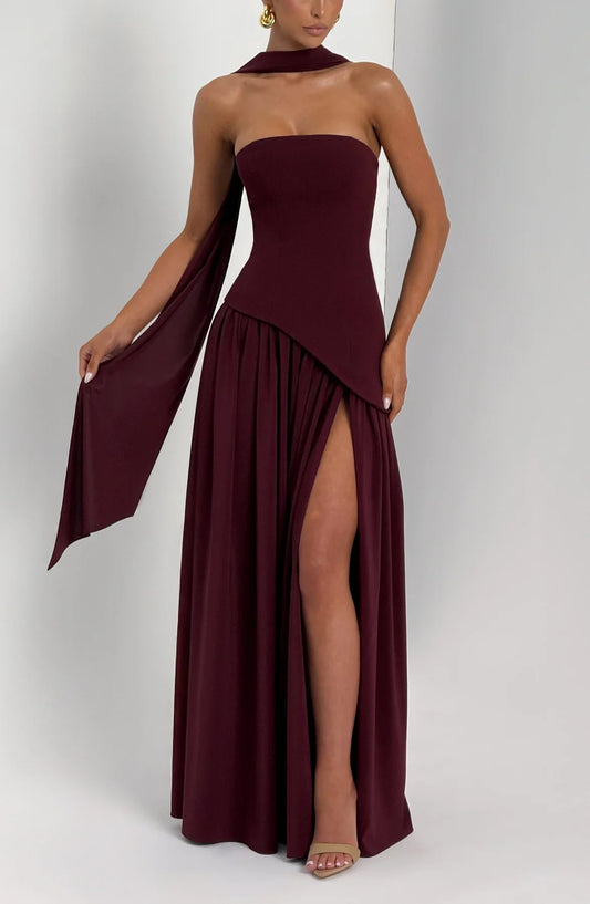 Aura Maxi Abito - Bordeaux