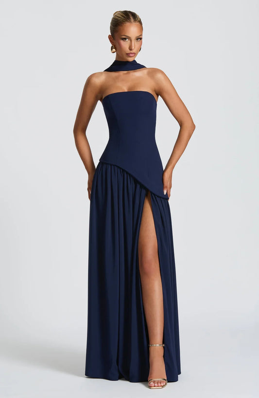 Aura Maxi Abito - Blu navy