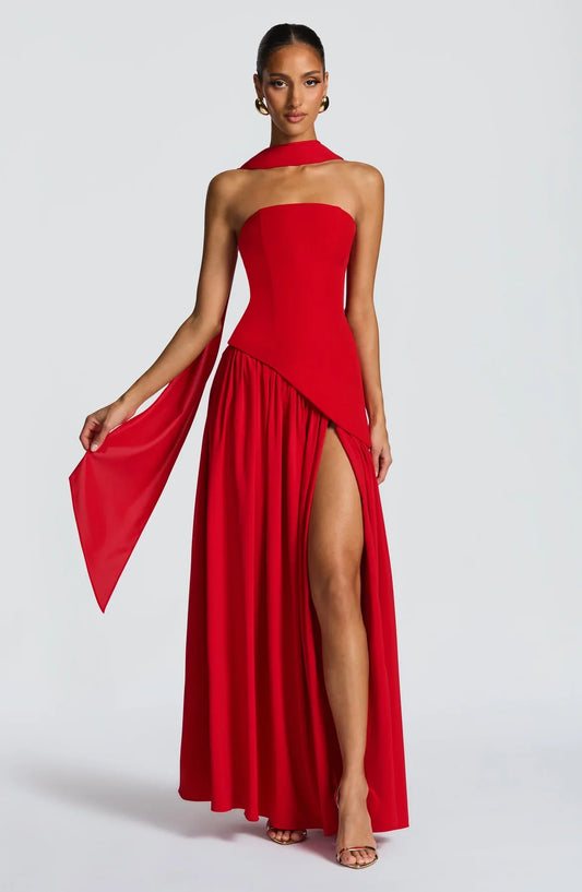 Aura Maxi Abito - Rosso