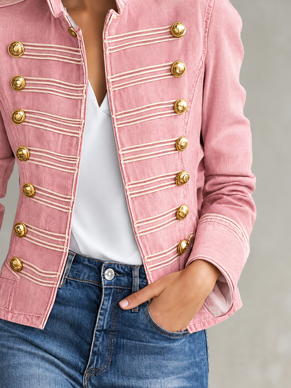 Marion, Giacca in denim con alamari dorati, vista 11