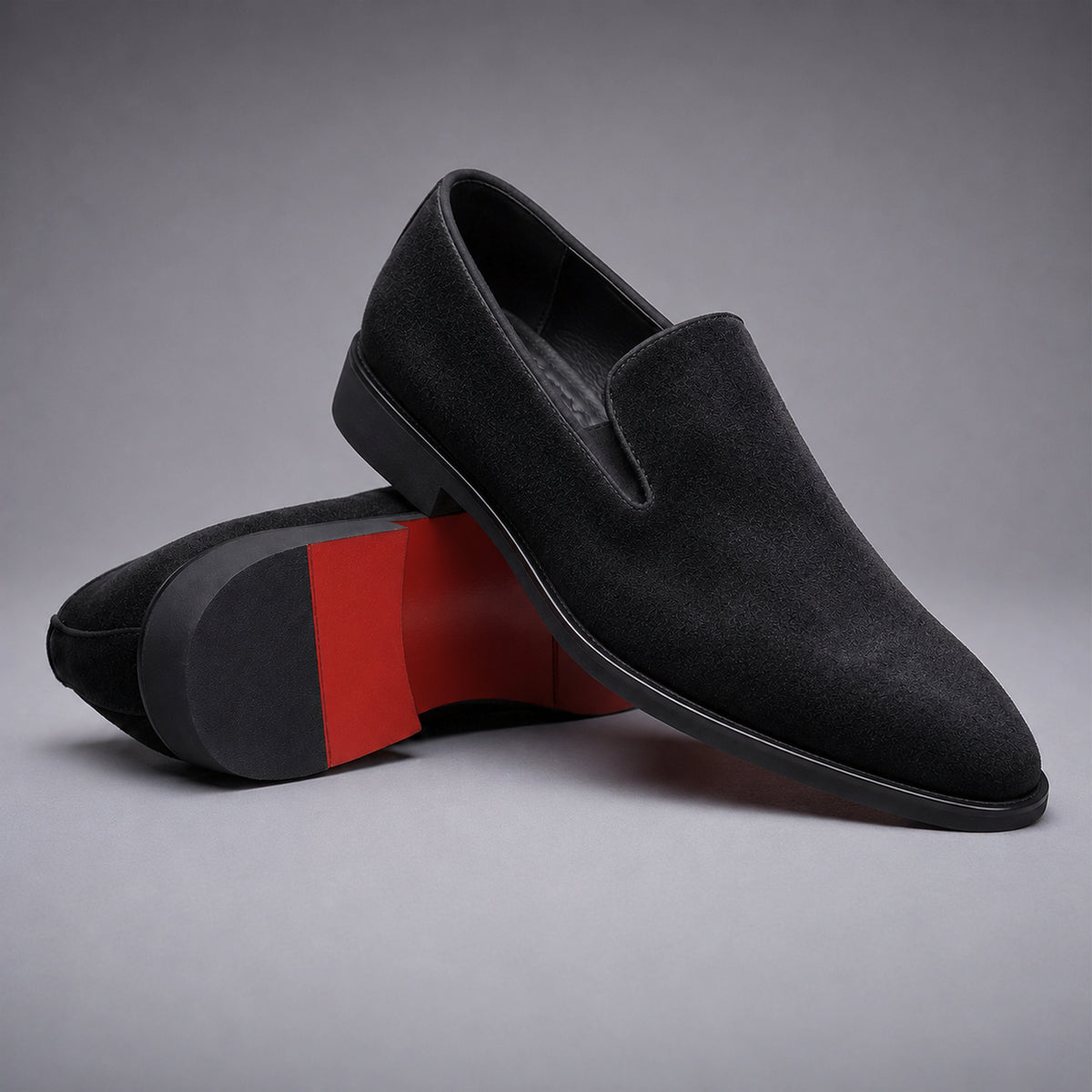 Mocassini Milano Signature in camoscio nero Signature vista prodotto
